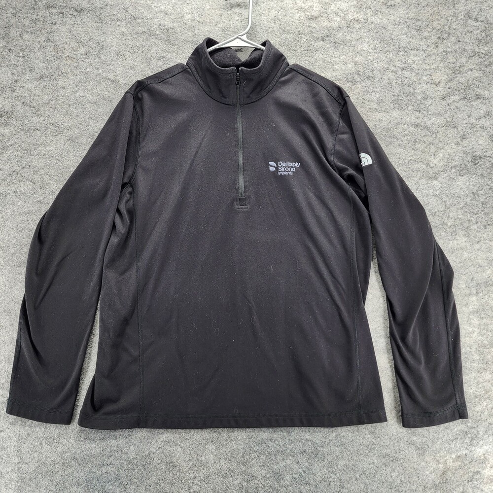 The North Face 1/4 Zip Pullover Mens Large Black Long Sleeve